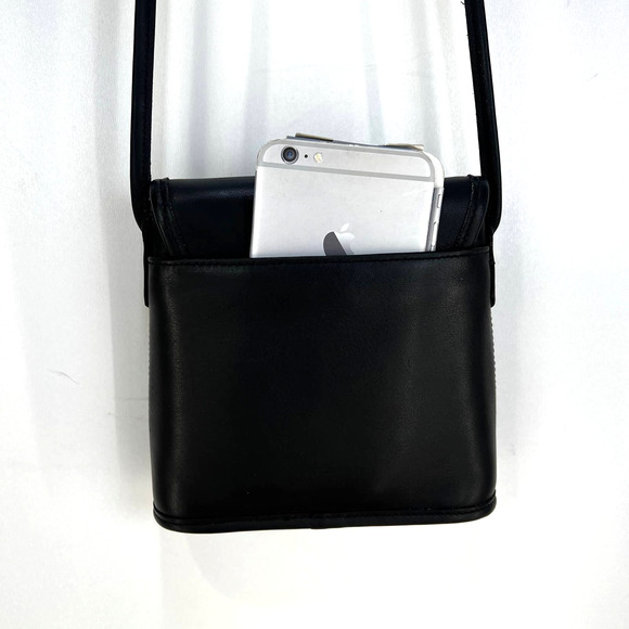 Vintage Coach Tango Flap #9049 Crossbody Black Leather Bag - Picture 8 of 8